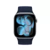 Crong Wave Band Geflochtenes Stoffarmband für Apple Watch 38/40/41/42 mm (Navy Blue)