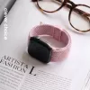 Crong Wave Band Geflochtener Nylon Solo Loop für Apple Watch 38/40/41/42 mm Pink