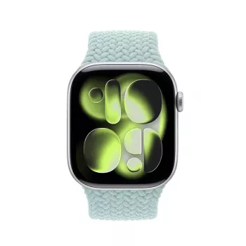 Crong Wave Band Geflochtenes Stoffarmband für Apple Watch 38/40/41/42 mm (Minze)