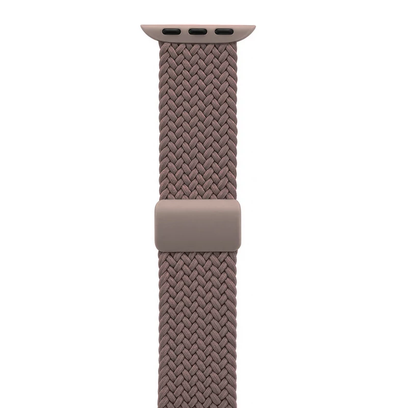 Crong Wave Band - Geflochtenes Armband für Apple Watch 44/45/46/49 mm (Braun)