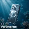 Crong Seal Cover Waterproof IP68 Case für iPhone 16 Pro (Marine)