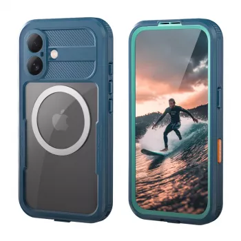 Crong Seal Cover IP68 wasserdichte Hülle für Apple iPhone 17 - Marineblau