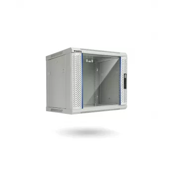 RACKTEL RL-6609WR-G 9U Wandgehäuse Netzwerkschrank 600x600mm, Grau (RAL 7035)