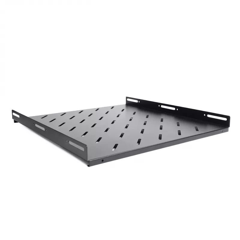 RACKTEL RL-P800S 1U 19-inch Fixed Rack Shelf 800mm Depth 80kg Load Capacity Black