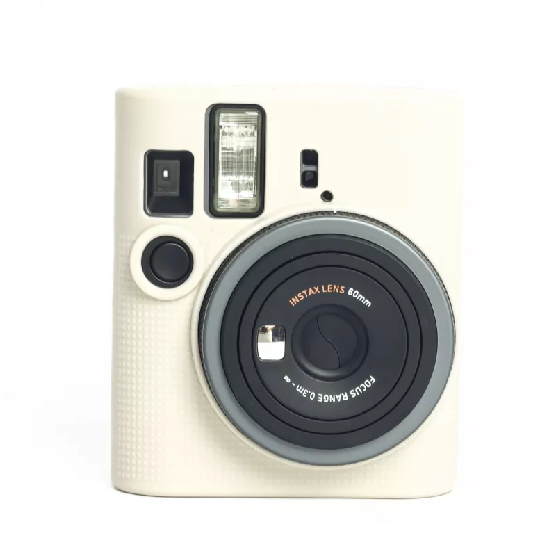 LOVEINSTANT Silikon-Schutzhülle für Fujifilm Instax Mini 41 - Weiß/Beige