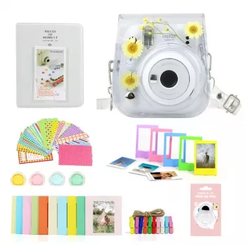 LOVEINSTANT 8-in-1 Zubehörset für Fujifilm Instax Mini 11 - Design: Trockene Kamille