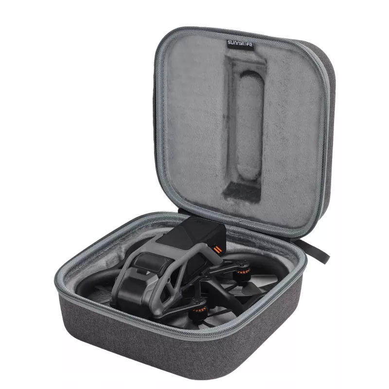 SUNNYLIFE Schutztasche für DJI Avata Drohne - Stoßfeste Semi-Hard Shell Reisetasche mit Schultergurt, Schwarz/Grau