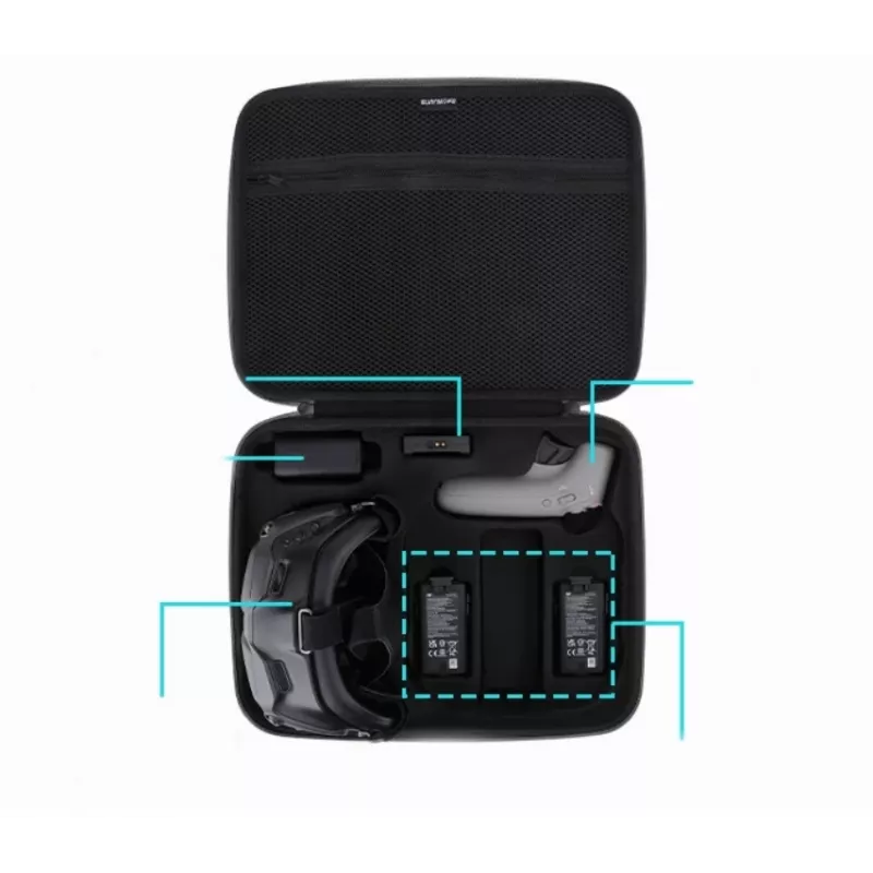SUNNYLIFE Hartschalenkoffer für DJI Avata, Goggles V2 und Controller - Schwarz