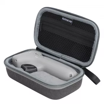 SUNNYLIFE Schutzhülle für DJI Motion Controller - Halbharte PU-Leder EVA Tragetasche (Schwarz)