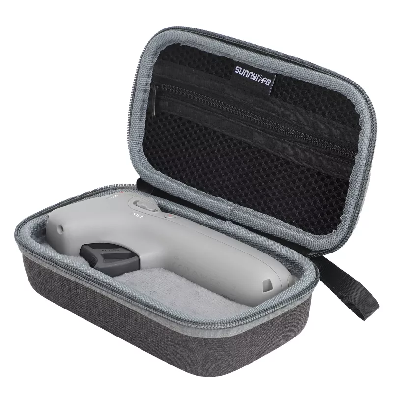 SUNNYLIFE Schutzhülle für DJI Motion Controller - Halbharte PU-Leder EVA Tragetasche (Schwarz)