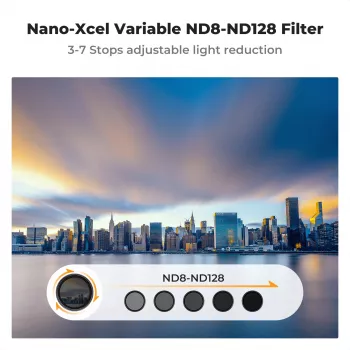 KF X Fader Variable ND Filter 82mm ND8-ND128 Grau