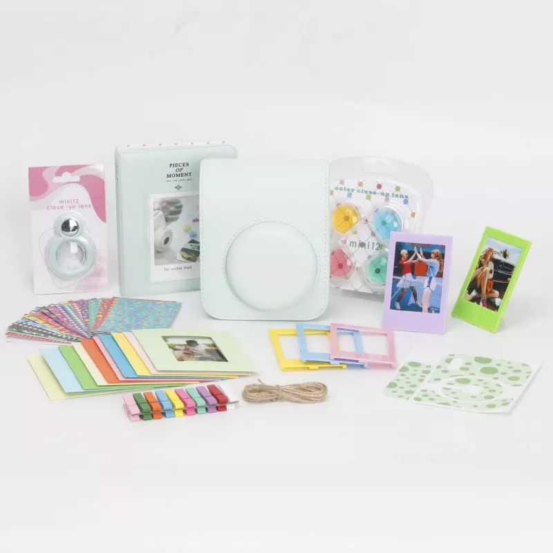 LOVEINSTANT 8-in-1 Zubehörset für Fujifilm Instax Mini 12, Mintgrün
