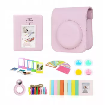 LOVEINSTANT 8-in-1 Zubehörset für Fujifilm Instax Mini 12 - Pink