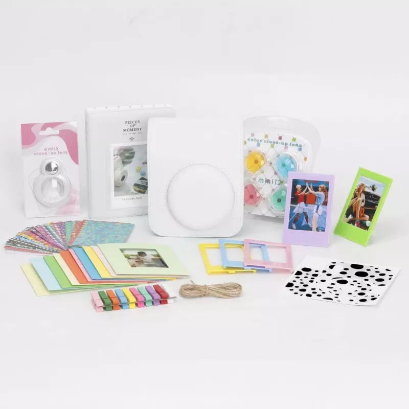 LOVEINSTANT 8-in-1 Zubehörset für Fujifilm Instax Mini 12 - Weiß