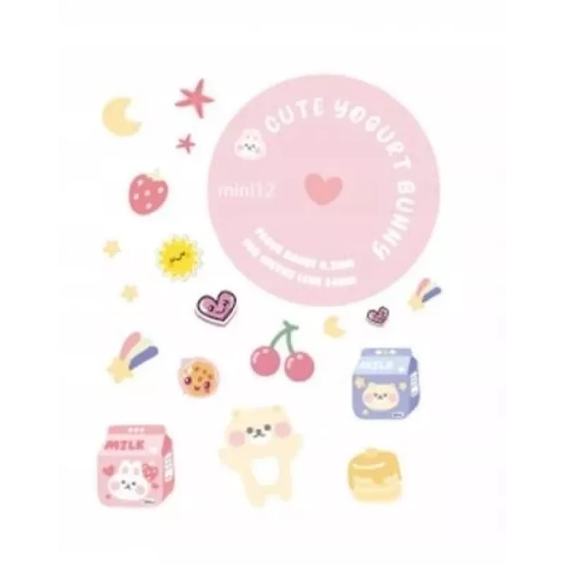 LOVEINSTANT Case Cover für Fujifilm Instax Mini 12 mit Stickern - Yogurt Rabbit