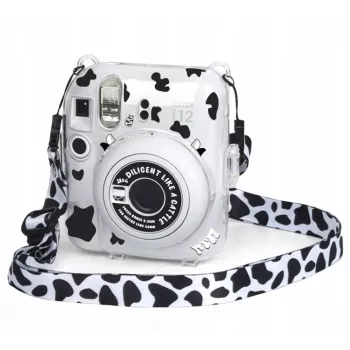 LOVEINSTANT Case für Fujifilm Instax Mini 12 mit Stickern - Kuhmuster