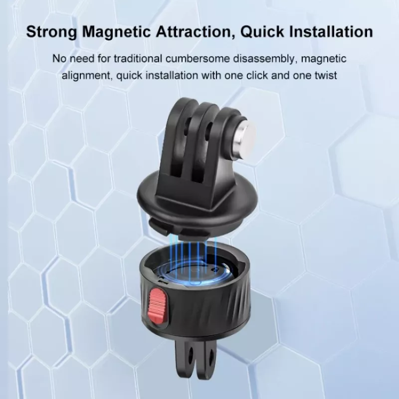 PULUZ Magnetic Quick Release Mount für GoPro Hero 11 10 9 8 7 6 5 4 / SJCAM / Xiaomi / DJI - PU706b