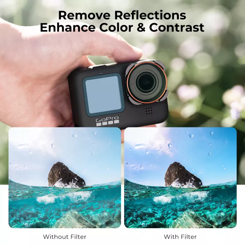 KF Circular Polarizer CPL MC Filter für GoPro Hero 12/11/10/9 Schwarz KF01.2336
