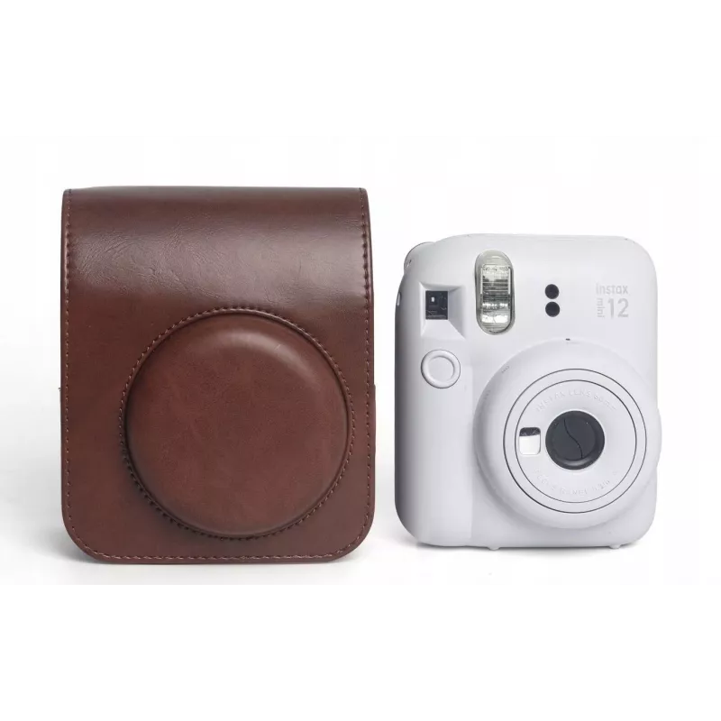 LOVEINSTANT Schutzhülle Schultertasche für Fujifilm Instax Mini 12 - Braun