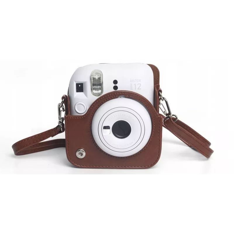 LOVEINSTANT Schutzhülle Schultertasche für Fujifilm Instax Mini 12 - Braun