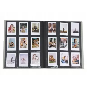 LOVEINSTANT Fotoalbum für 360 Fotos - Kompatibel mit Fujifilm Instax Mini, Xiaomi, Polaroid, Canon, HP, Kodak - Schwarz