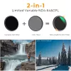 K&F Concept Hybrid Filter 2-in-1 58mm CPL Polarisator + Variabel ND4-ND64 Graufader KF01.1913