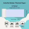 Phomemo Thermo-Etikettierpapier 3 Rollen in verschiedenen Farben für T02 M02 PRO M03 M04S