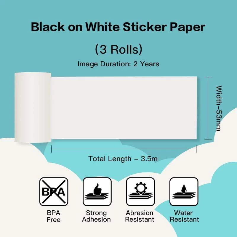 Phomemo Selbstklebende Papierrollen 3er-Pack für Phomemo T02, M02, M02 Pro, M03, M04S / Q22-RMS2
