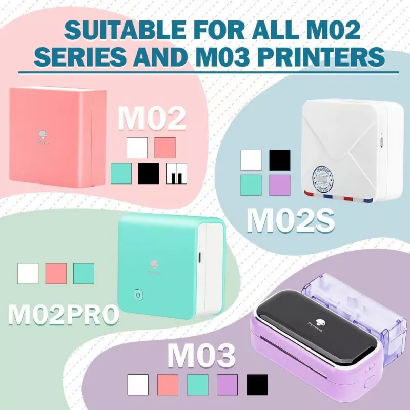Phomemo Selbstklebende Papierrollen 3er-Pack für Phomemo T02, M02, M02 Pro, M03, M04S / Q22-RMS2