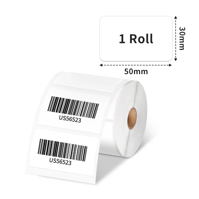 Phomemo 230 Etiketten 50x30mm Direct Thermal Haftetiketten für M110 M120 M200 M220 M221 / XP5030-230