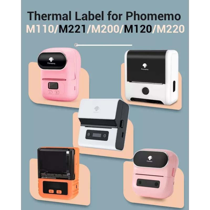 Phomemo 230 Etiketten 50x30mm Direct Thermal Haftetiketten für M110 M120 M200 M220 M221 / XP5030-230