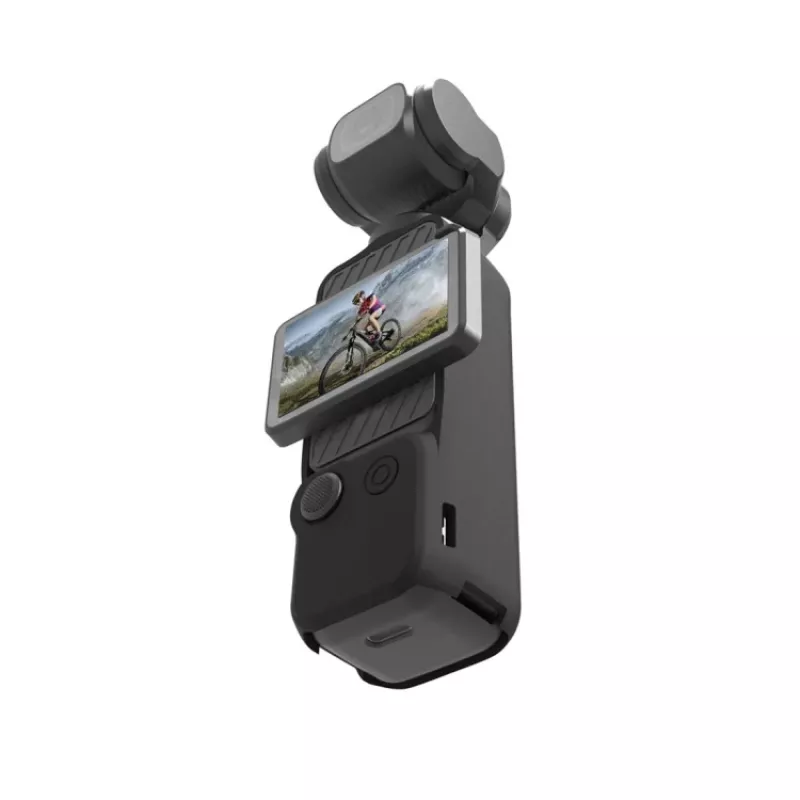 PULUZ Protective Silicone Case with Lens Cap and Screen Cap for DJI Osmo Pocket 3, Black (PU894B)