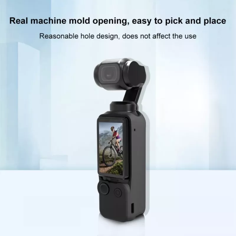 PULUZ Protective Silicone Case with Lens Cap and Screen Cap for DJI Osmo Pocket 3, Black (PU894B)