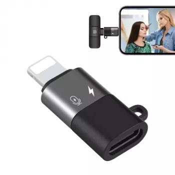 PULUZ Lightning auf USB-C OTG Adapter für iPhone, Schwarz (PU649B)