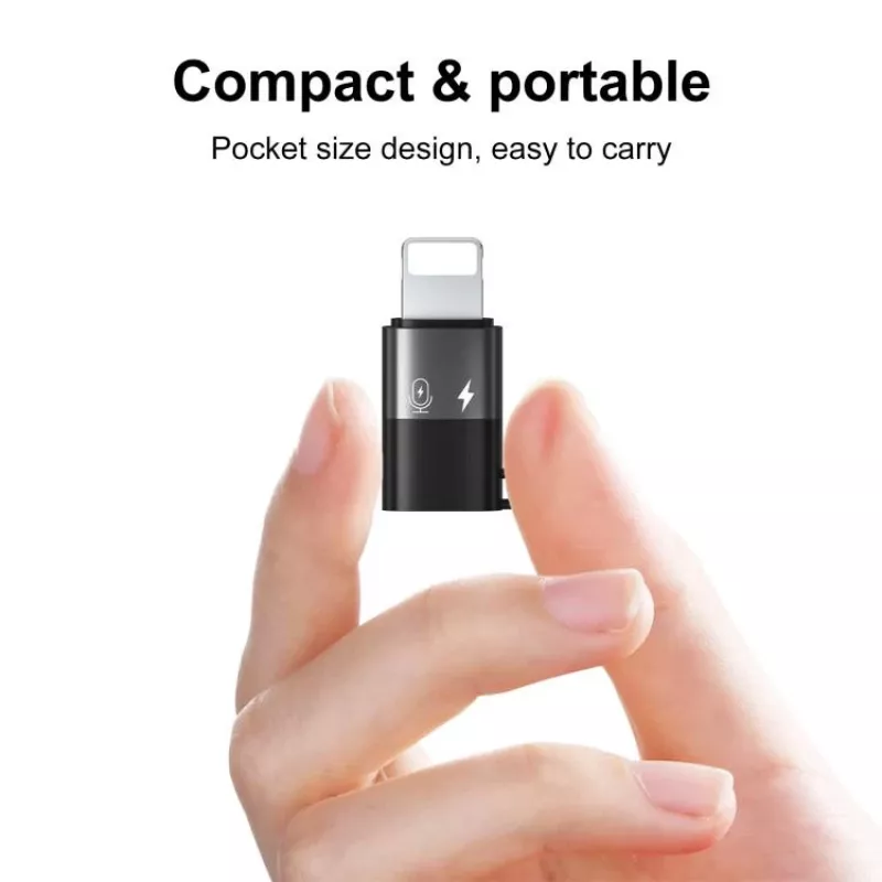 PULUZ Lightning auf USB-C OTG Adapter für iPhone, Schwarz (PU649B)