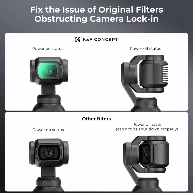 K&F Concept Black Diffusion 1/4 Filter für DJI Osmo Pocket 3 (KF01.2533)