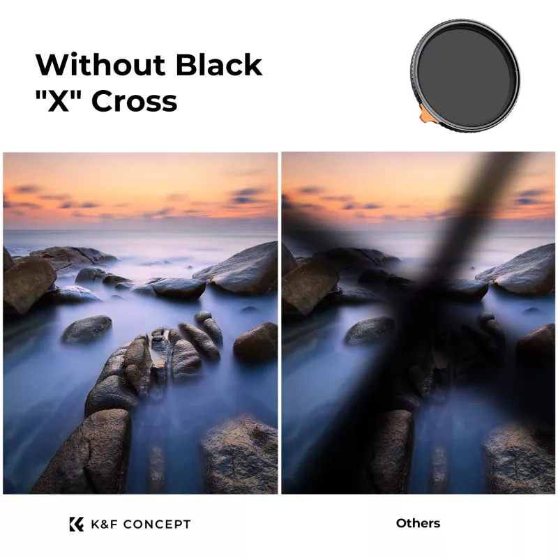 K&F Concept Variable ND Filter ND2-ND32 77mm True Color MRC Nano X