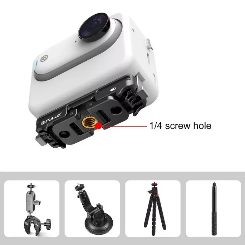 PULUZ Adapterhalterung für Insta360 GO 3 / GO 3S auf 1/4 inch-System und GoPro - PU973B