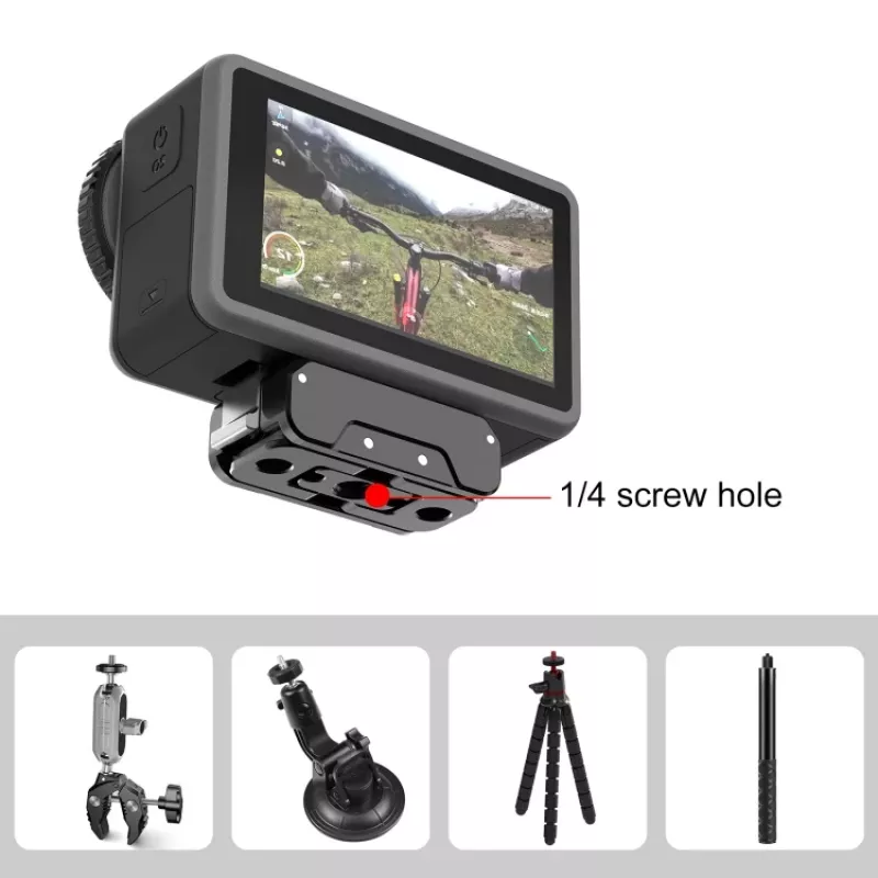 PULUZ PU995B Adapterhalterung 1/4 + GoPro System für DJI Osmo Action 4 / 3
