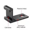PULUZ 1/4 inch Adapter-Halterung für Insta360 X5/X4/X3/One X2 - Schwarz, Aluminiumlegierung, Kaltgeräteschuh