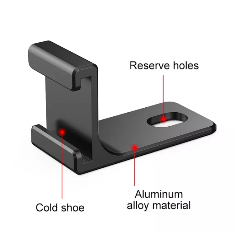 PULUZ 1/4 inch Adapter-Halterung für Insta360 X5/X4/X3/One X2 - Schwarz, Aluminiumlegierung, Kaltgeräteschuh