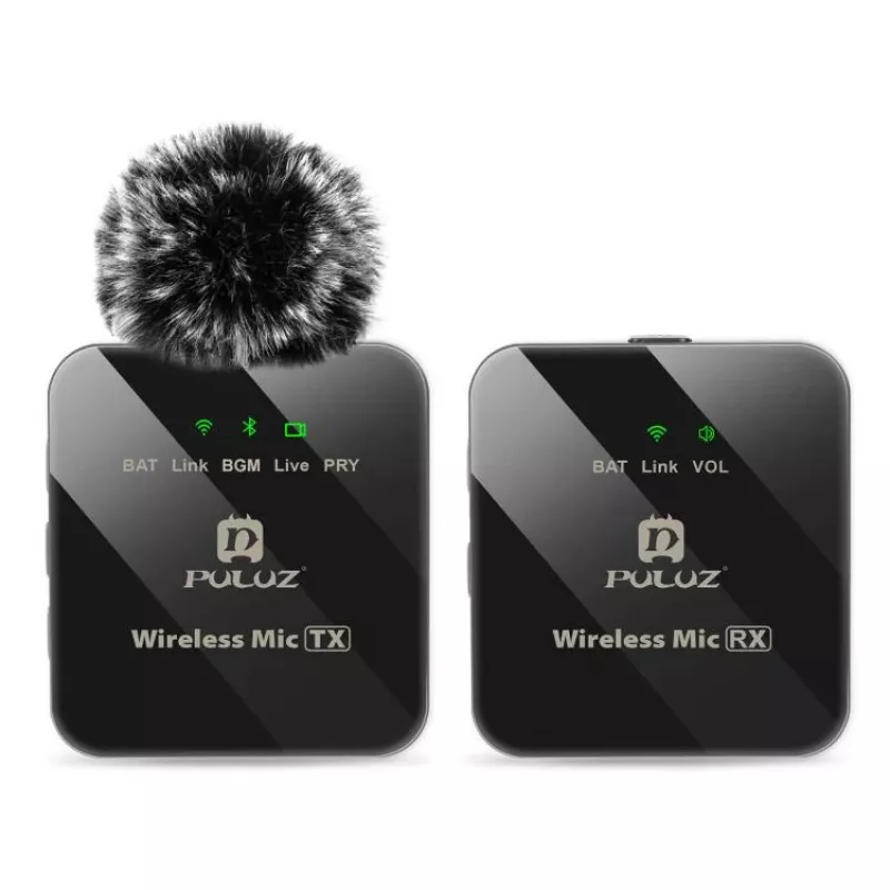 PULUZ PU3153B Wireless Bluetooth Mikrofon 3,5mm TRS/TRRS für Telefon Kamera
