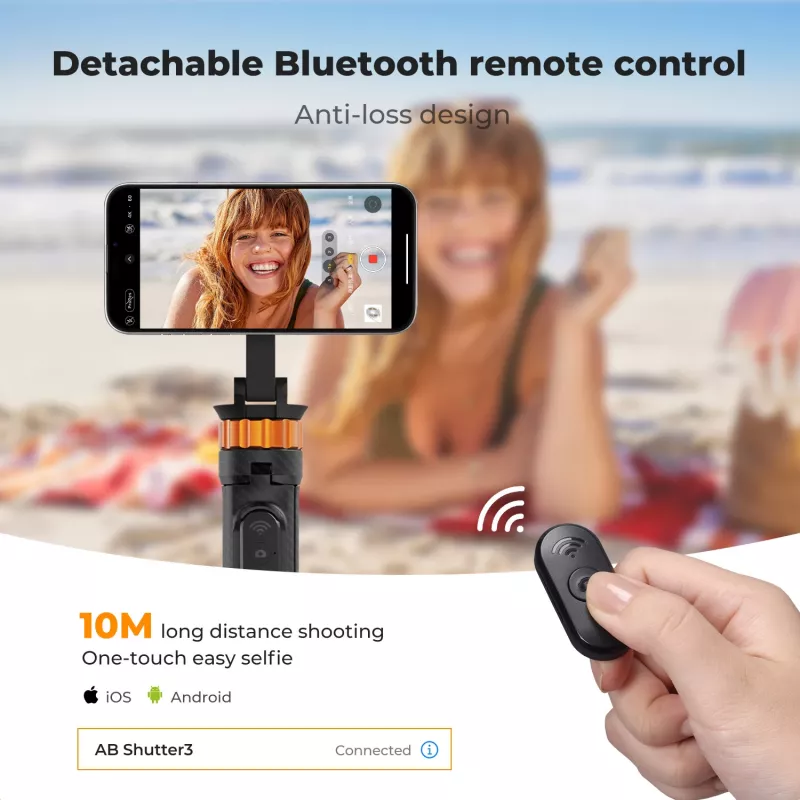 KF Selfie Stick Stativ 162 cm magnetisch MagSafe für Smartphone mit Fernbedienung Kf09.139
