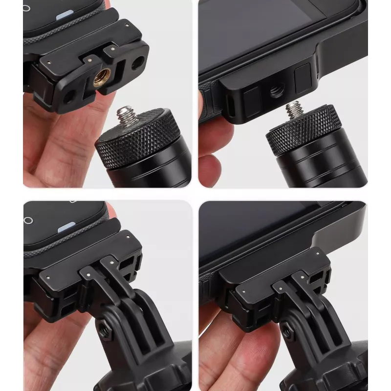 SUNNYLIFE Protective Frame Camera Cage for Insta360 X4 with 1/4 inch Thread and Cold Shoe Mounts