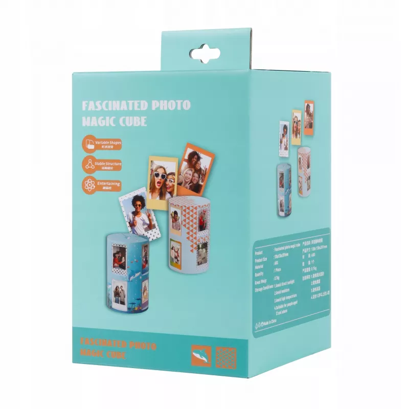LOVEINSTANT Foldable Cube Photo Frame für 24 Instax Mini Prints - Sea Blue