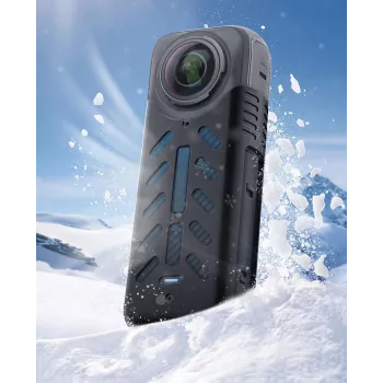 SUNNYLIFE Silikon-Objektivdeckel und Case-Set für Insta360 X4 - Weiß