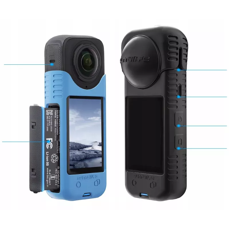 SUNNYLIFE Silikon-Objektivdeckel und Case-Set für Insta360 X4 - Weiß