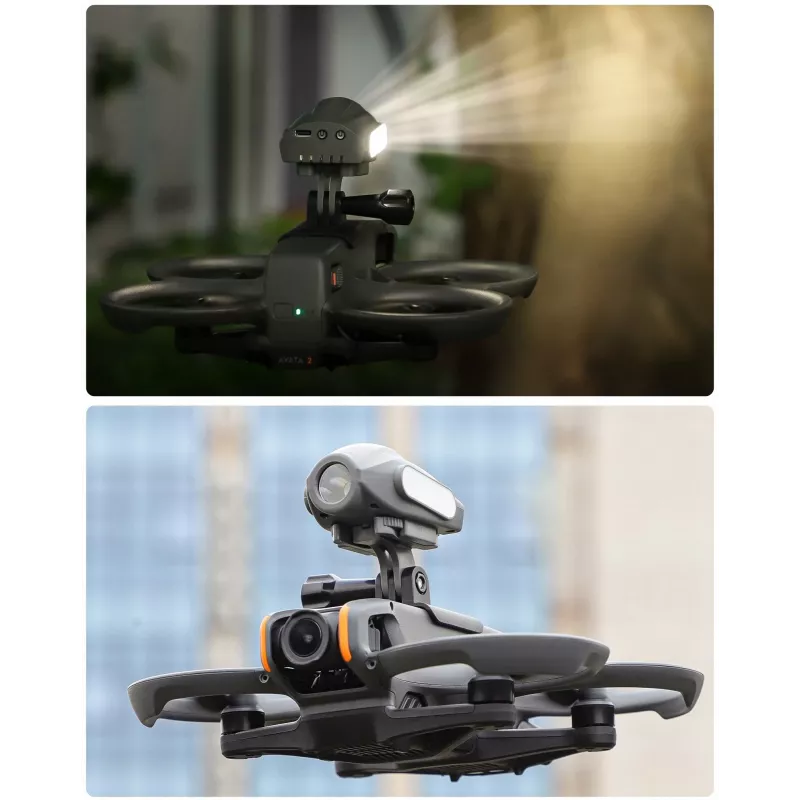 SUNNYLIFE Kamerahalterung für DJI Avata 2, GoPro & 1/4 inch-Gewinde, Schwarz/Grau