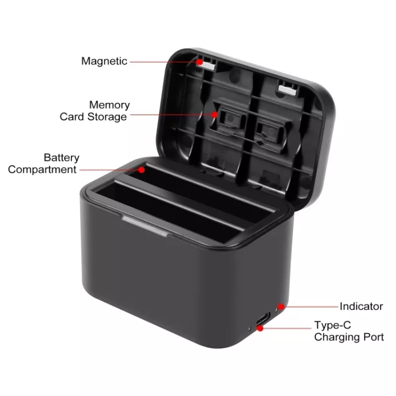 PULUZ USB Dual Battery Charger für Insta360 X4 - PU999B