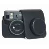 LOVEINSTANT Kameratasche für Fujifilm Instax Mini 41 - Schwarze PU-Leder Schutztasche mit Schultergurt